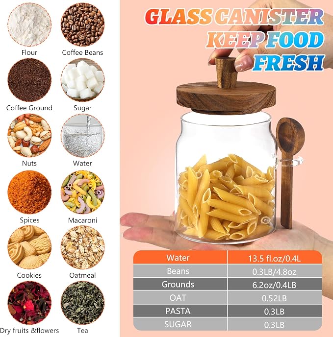 13oz Small Glass Food Storage Jar - Image 3