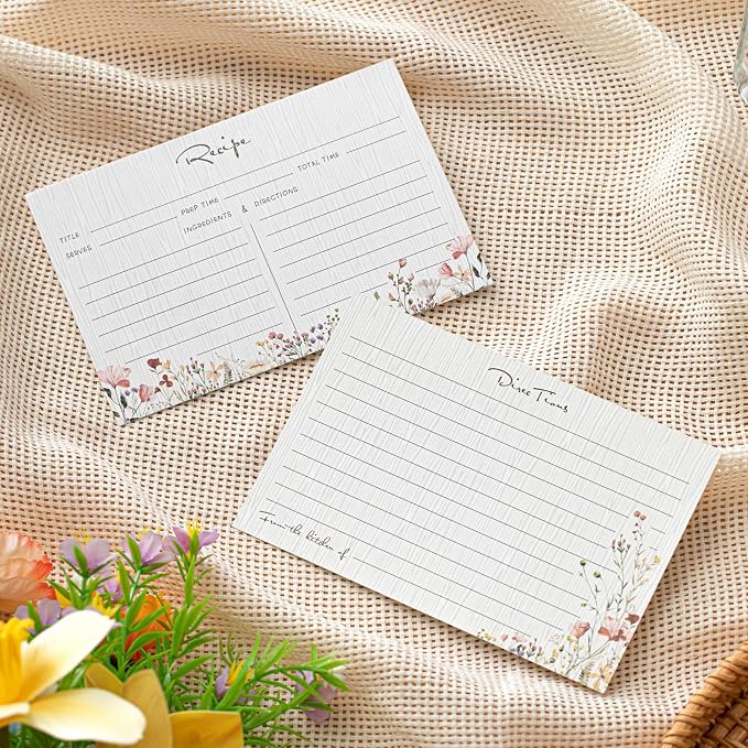 Outus 50 Pieces 4x6 Recipe Cards, Double Sided Blank Cards - Image 4