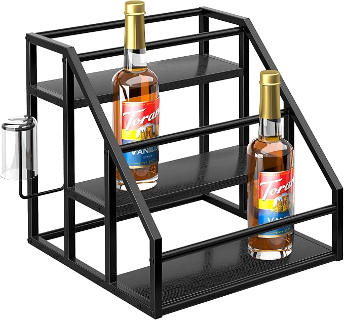 Coffee Syrup Rack Organizer, Spice Racks, Syrup Bottle Holder Stand by HOME