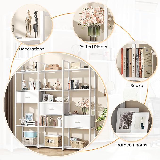 Triple Wide 6 Tiers Industrial Book shelf - Image 6
