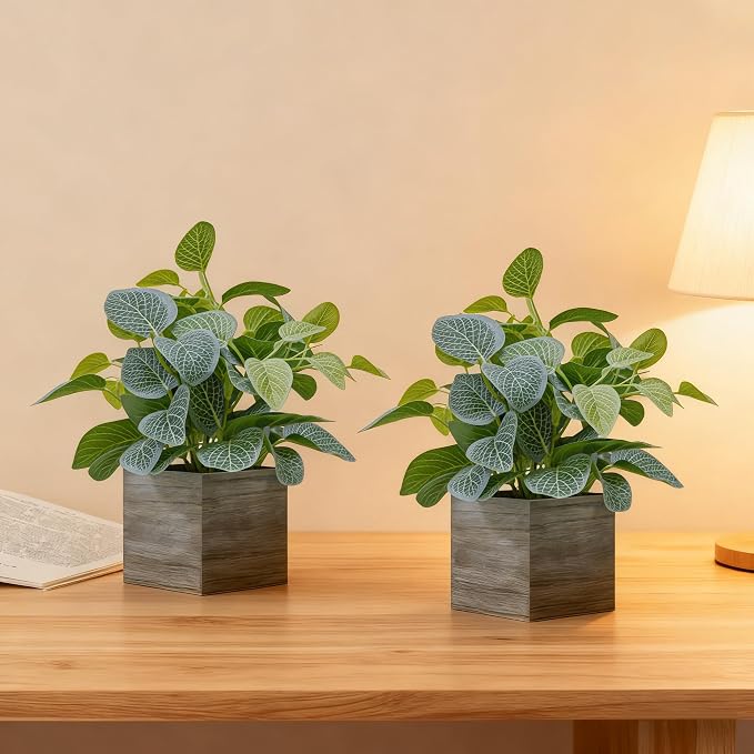 2 Pack 12" Medium Eucalyptus Fake Plants, Artificial Plants Indoor - Image 4