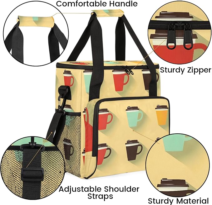 Coffee Maker Carring Bag Travel Storage Tote Bag Compatible - Image 3