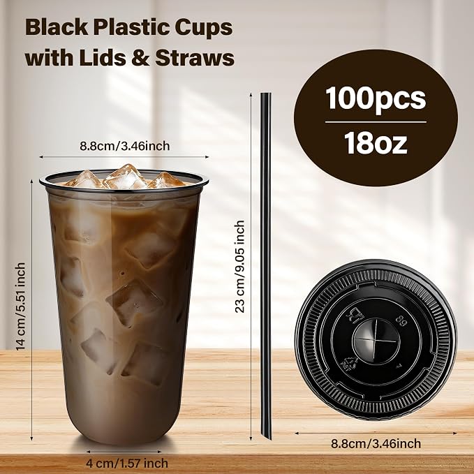 tchrules 100 Set 18oz Plastic Cups - Image 2