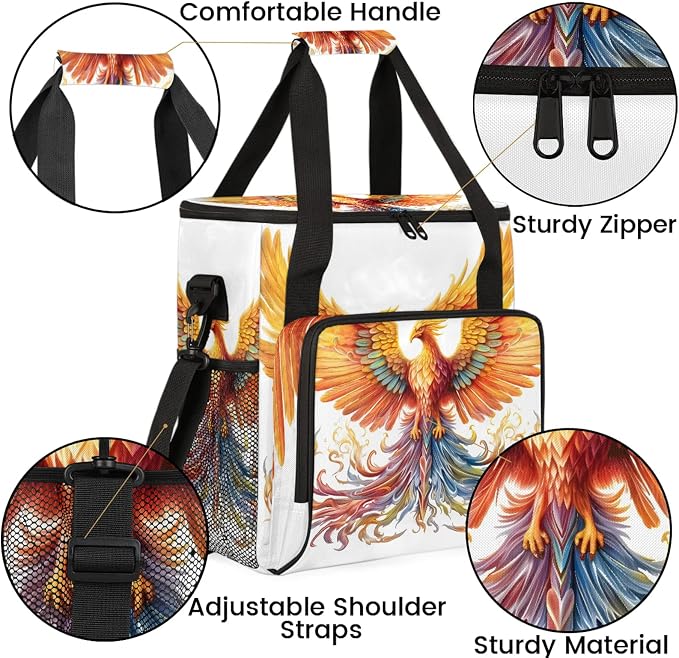 Phoenix Animals Coffee Maker Carring Bag, Large Insulated Storage Organizer - Image 6