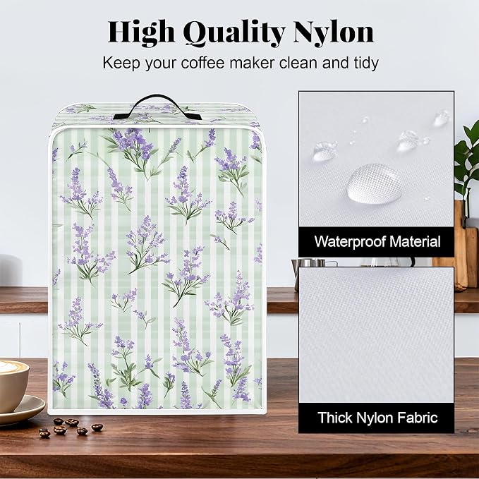 BVBOX Coffee Maker Cover, Durable Dustproof Lightweight Polyester Cotton Blend - Image 4