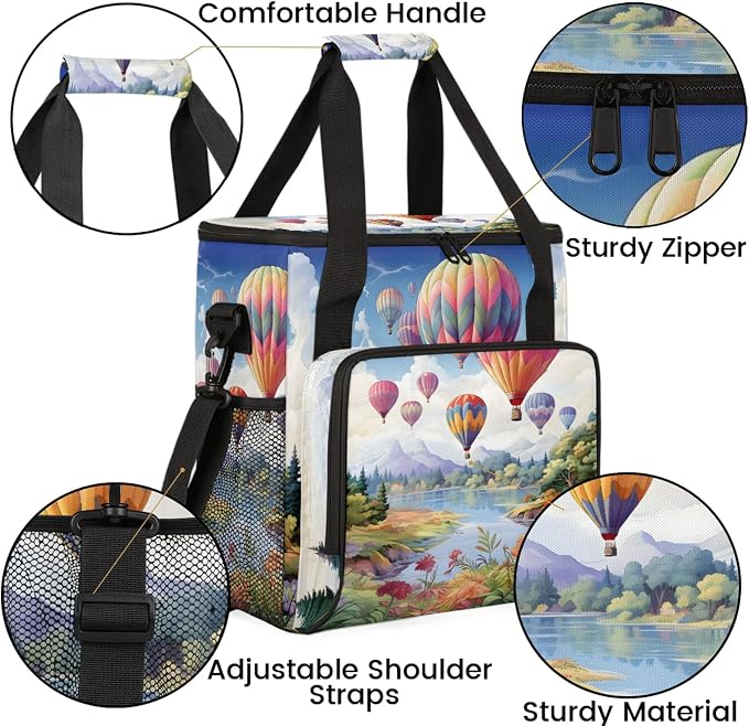 Hot Air Balloon Coffee Maker Carring Bag, Large Insulated Storage Organizer - Image 6