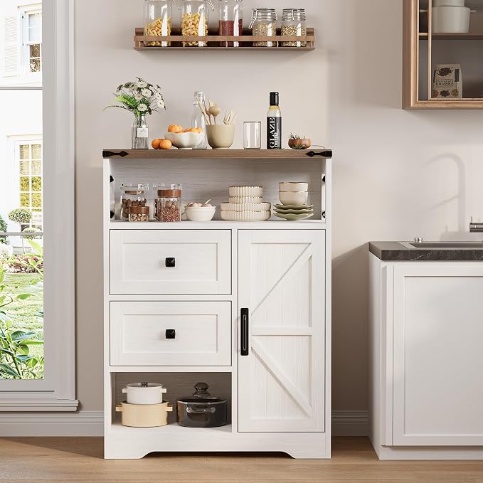 Vabches Farmhouse Buffet Sideboard Cabinet - Image 3