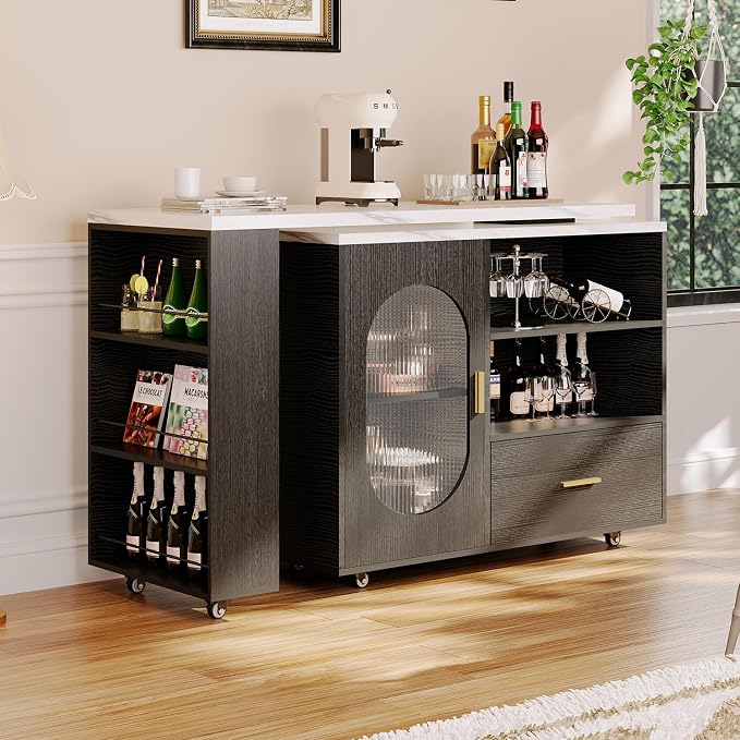 HSH Kitchen Island with Storage, Mobile Kitchen Island Cart with Cabinet - Image 8