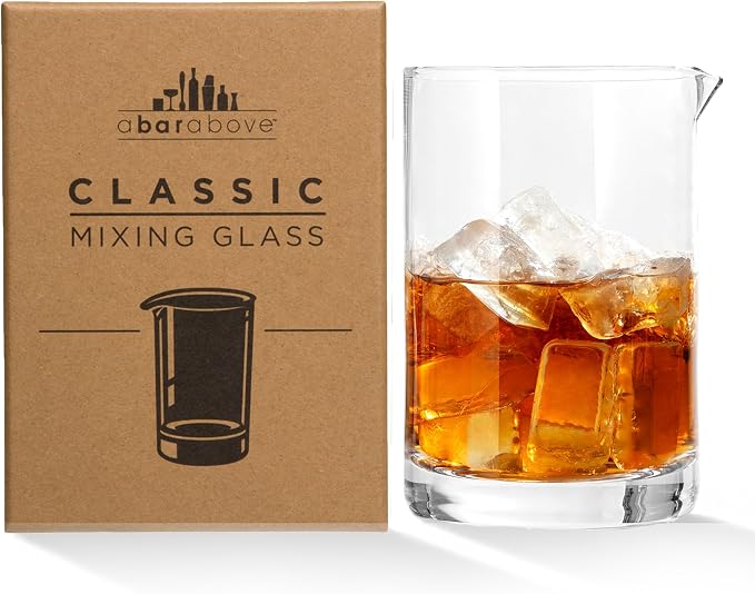 A Bar Above Cocktail Mixing Glass, Classic Style Enhanced Annealed Lead-Free by ABarAbove