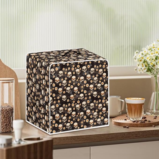 Skull Coffee Maker Dust Cover Small Kitchen Appliance Cover Compatible Most - Image 3