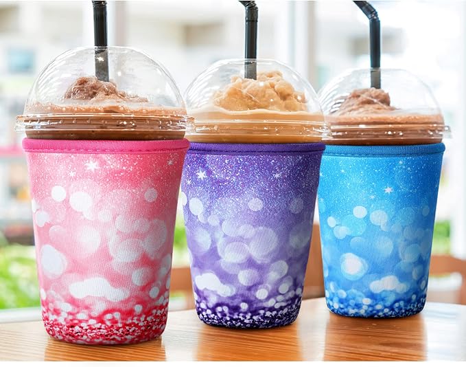 Patelai 4 Pieces Reusable Iced Coffee Sleeve Cup Insulator - Image 5