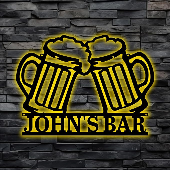 Personalized Beer Sign With Light Beer Zone Pub Club Decor Outdoor Wall Art Bar by HAQCO-Ourproductsaredesignedtogobeyondordinarydecorativeitemsprovidingacaptivatingvisualexperienceandelevatingtheoverallbeautyofyourroom