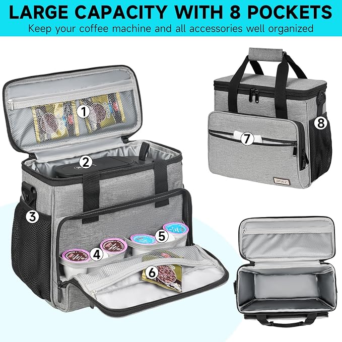 LEFOR·Z Coffee Maker Travel Bag Compatible - Image 3