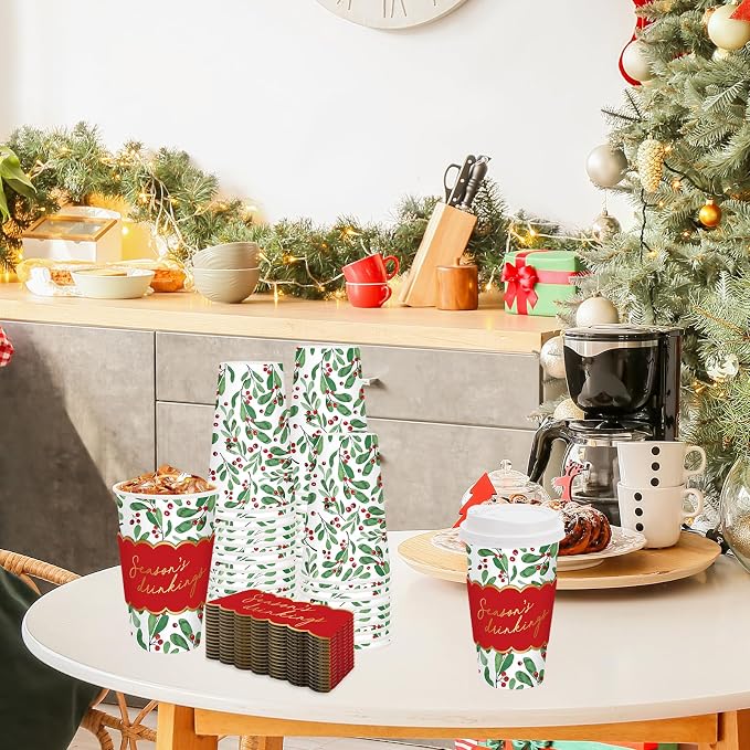 JarThenaAMCS 50Pcs Christmas Coffee Cups - Image 5