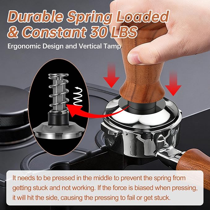 58mm Espresso Accessories Kit Spring Loaded Calibrated Espresso Tamper Espresso - Image 6