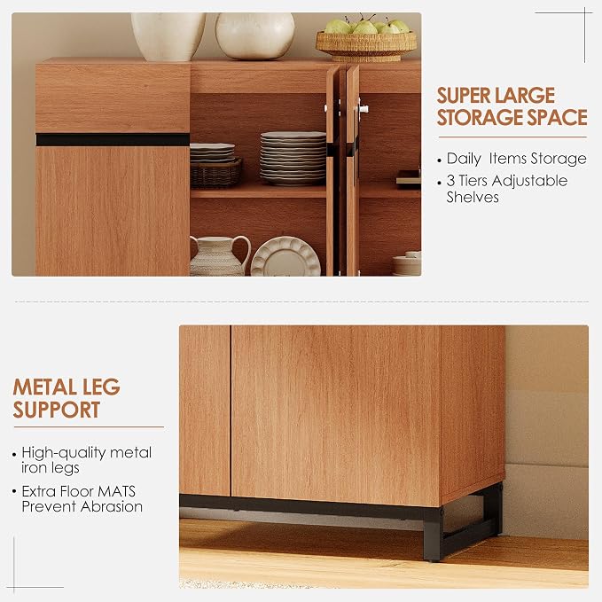 WAMPAT Sideboard Buffet Cabinets, Modern Sideboard - Image 5