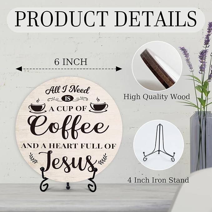 Coffee Bar Sign, Christian Coffee Decorations - Image 2