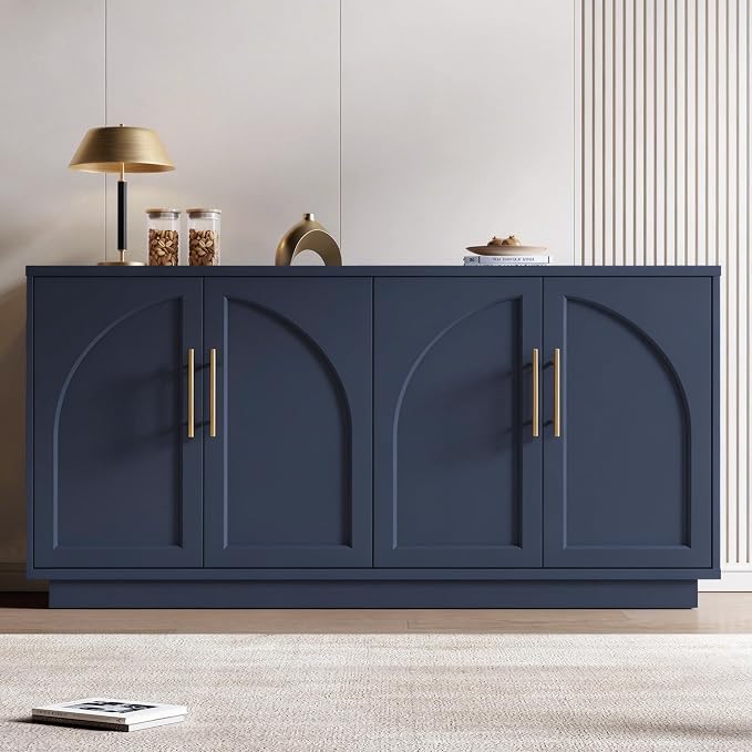 Fatmok Buffet Cabinet with Storage, Wood Media TV Console Table Credenza by Fatmok