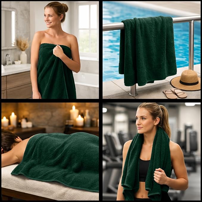 RIVERSIDE Pack of 8 Towels Set, 2 Large Bath, 2 Hand, 4 Face Washcloths - Image 5