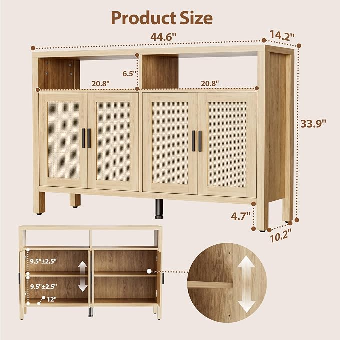 Mericonia Rattan Buffet Cabinet - Image 2