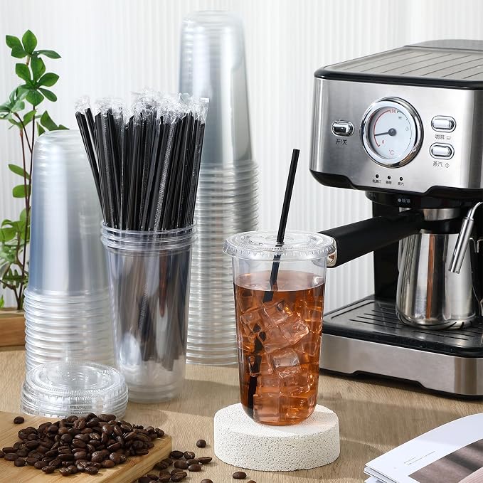Ziliny 100 Set Clear Plastic Cups - Image 2