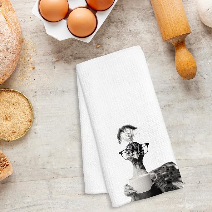 Funny Peacock Decor Coffee Kitchen Towels Gift, Peacock Bird Gifts - Image 5