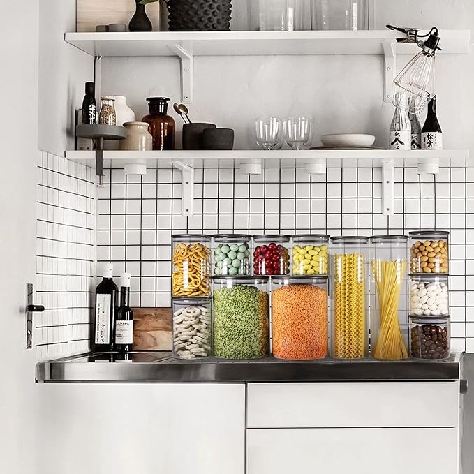 Urban Green Glass Jars with Black Lids, Glass Food Storage Canister with black - Image 6