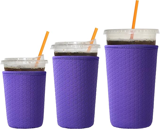 3 Pack Reusable Iced Coffee Sleeves by Xumbtvs
