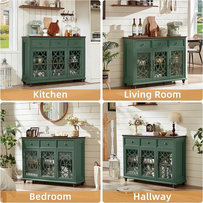 Joaxswe Farmhouse Sideboard Buffet Cabinet - Image 4