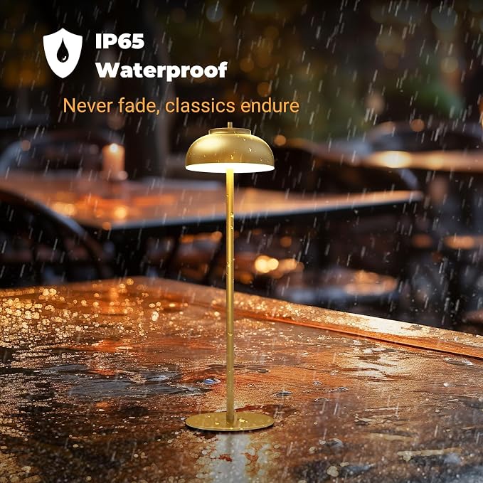 2 Pack Gold Led Cordless Table Lamps Rechargeable, Cordless Touch Lamp Battery - Image 5