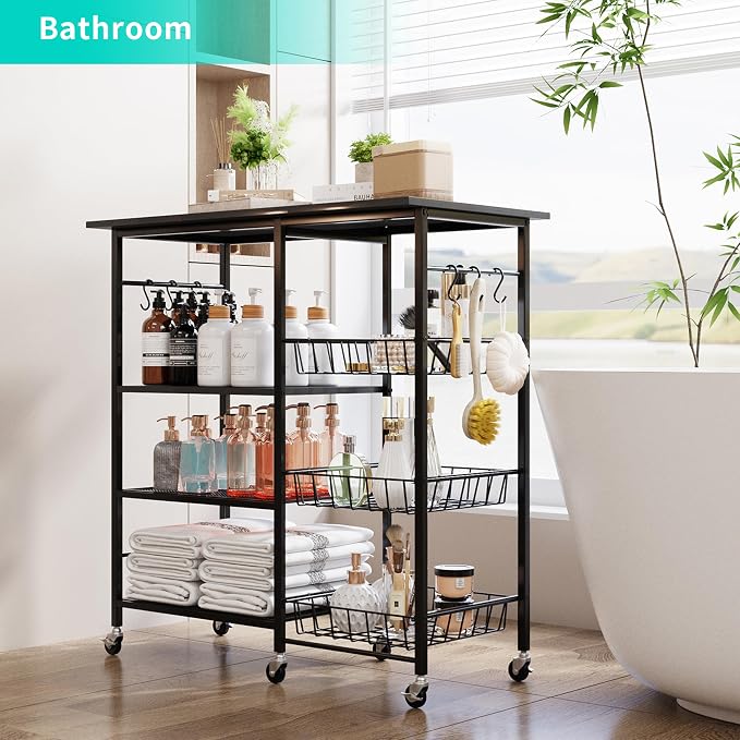 HapiRm Rolling Kitchen Microwave Cart - Image 7