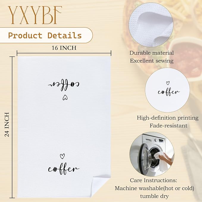 Minimalist Coffee Hand Dish Tea Towels - Image 7
