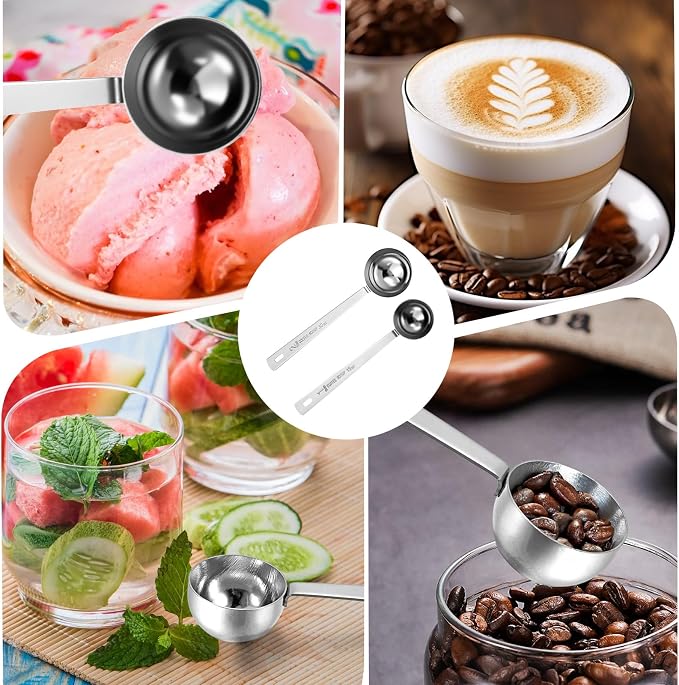 2Pcs Coffee Scoop, Long Handle Measuring Spoon15 Ml and 30 Ml Stainless Steel - Image 7