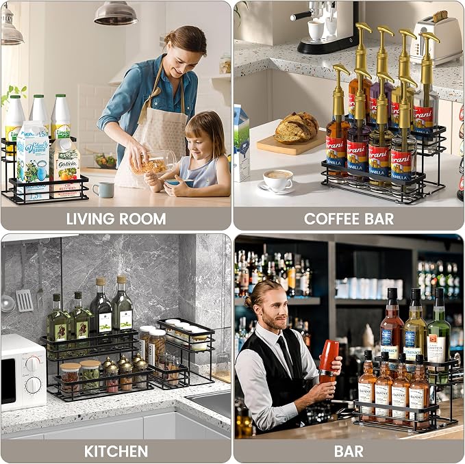 Coffee Syrup Rack Organizer, Syrup Bottle Holder Stand - Image 4
