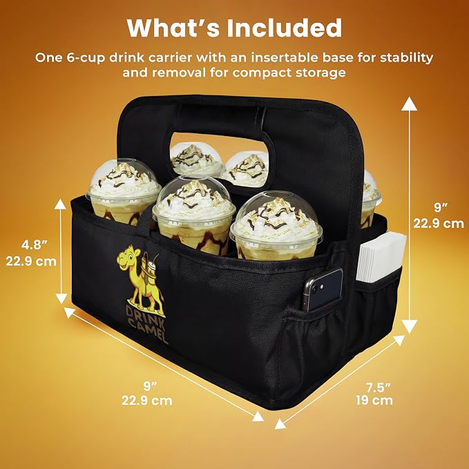 Reusable Drink Carrier with Handle – Durable No-Spill Insulated & Collapsible - Image 8