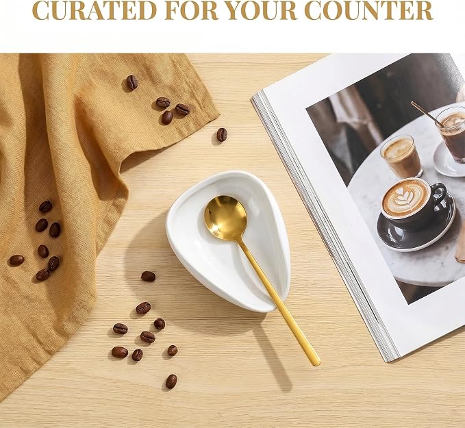 Coffee Spoon Rest for Coffee Bar, Small Ceramic Coffee Spoon Holder - Image 6