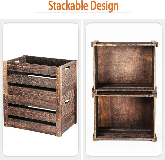 Wooden Crates, Farmhouse Wood Crates - Image 7