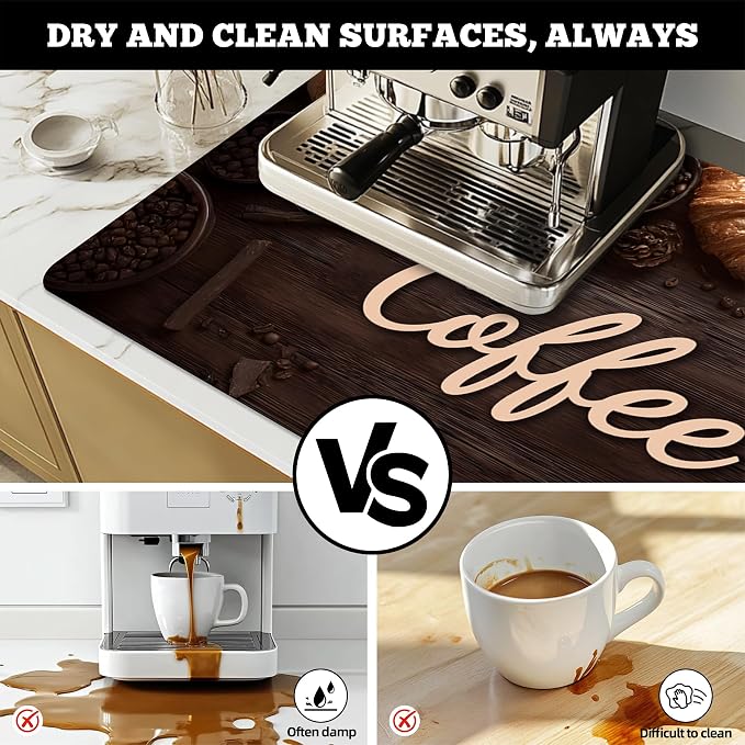 Dish Drying Mat Large Coffee Mat Absorbent Drying Mat - Image 3