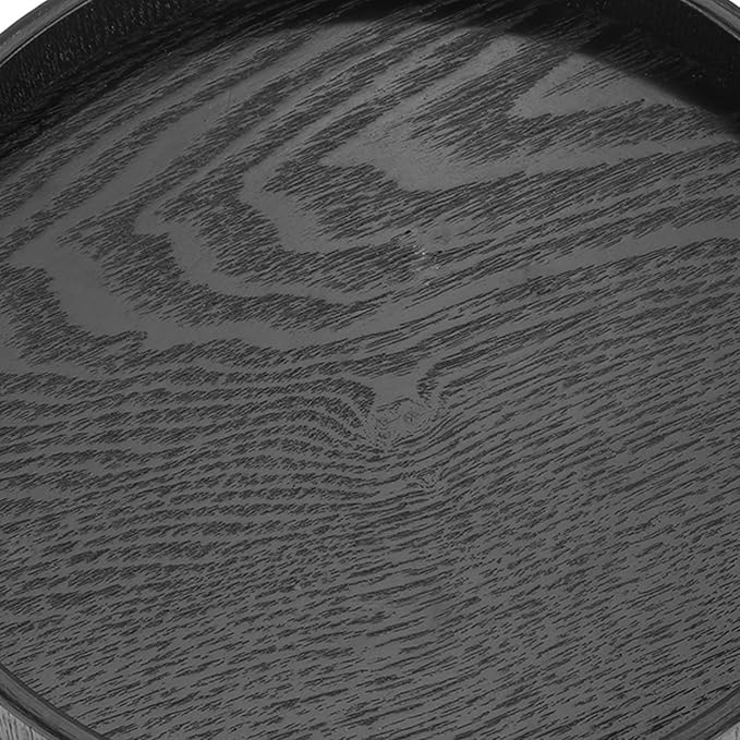 Yinhing Round Tray, Coffee Table Tray Food Meals Serving Plate Restaurant Wood - Image 4