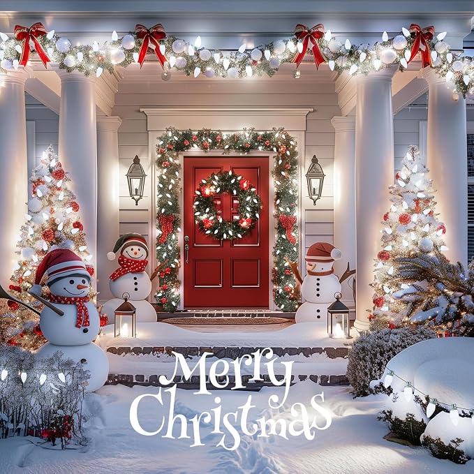100 Feet C9 Christmas String Lights, Waterproof Commercia Led Outdoor Christmas - Image 4