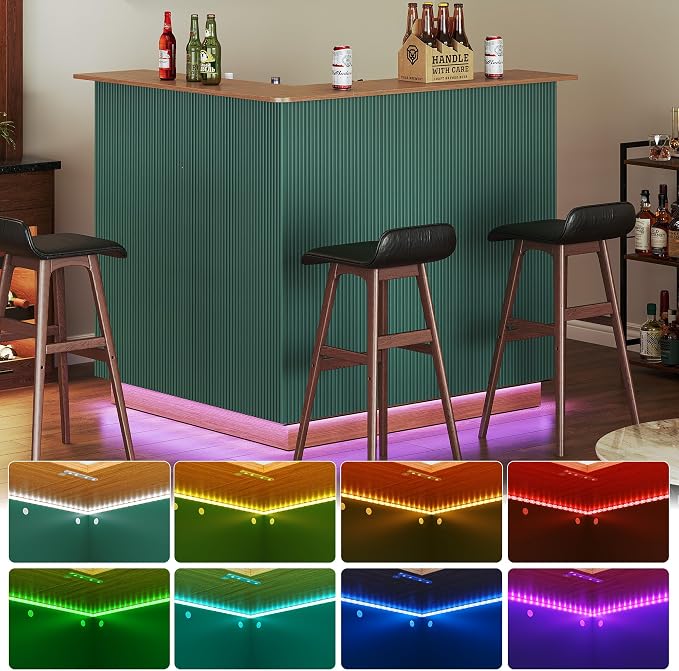 ARTPOWER L Shaped Home Bar Cabinet - Image 5