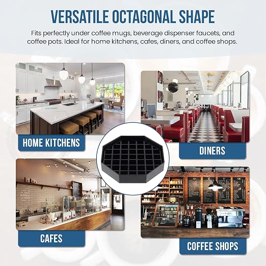 OCS Parts 4-Inch Coffee Countertop Drip Tray | Spill Preventer Octagon Drip Tray - Image 5