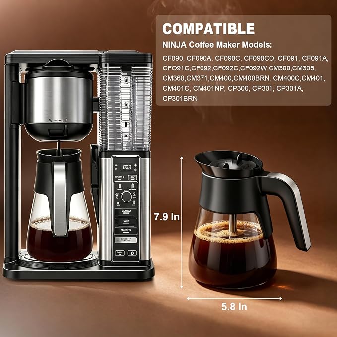 10 Cup Replacement Coffee Pot, Premium Glass Carafe - Image 3
