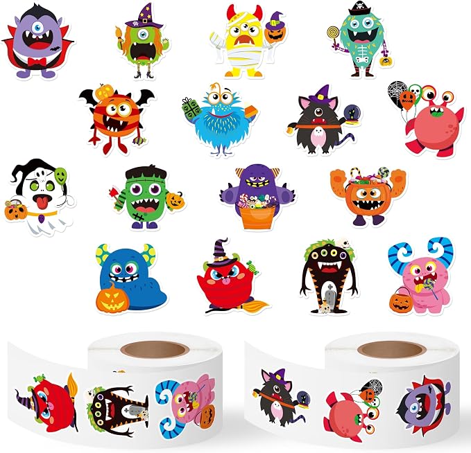 Haooryx Halloween Monster Sticker Rolls by Haooryx