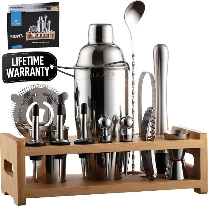 Zulay Kitchen 24 Piece Bartender Kit-Stainless Steel Bar Accessories by ZulayKitchen