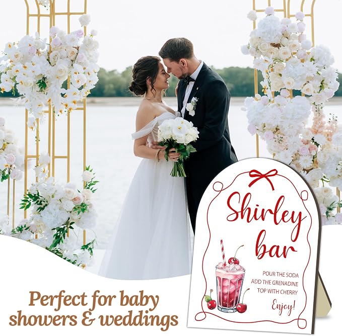 Bow Shirley Bar Sign, Baby Shower Welcome Sign, Baby Shower Table Decor Sign - Image 6