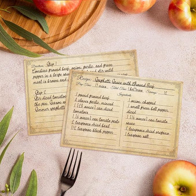 LuBudingJoy Vintage Recipe Cards - Image 2