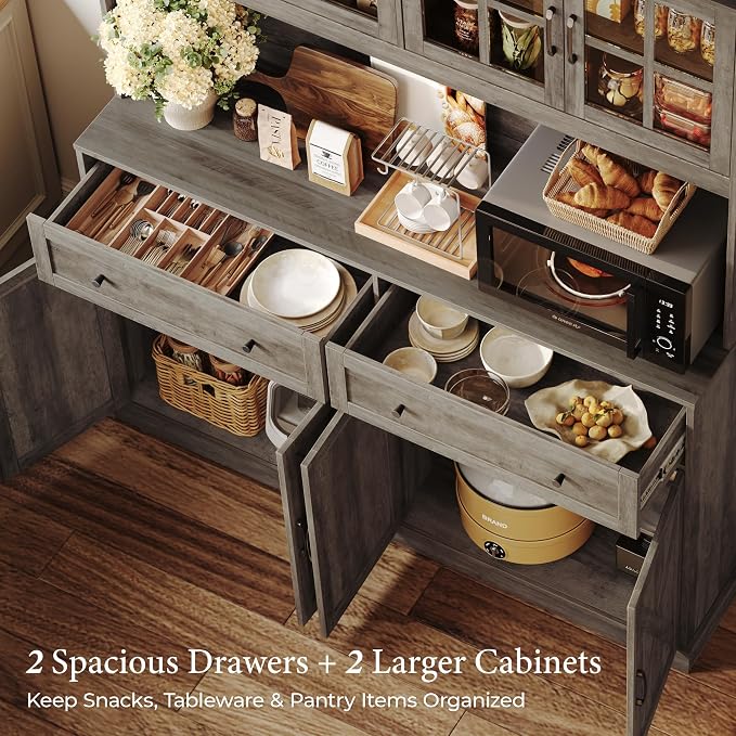 PRAISUN 71''H x 55.1''W Pantry Cabinet - Image 7