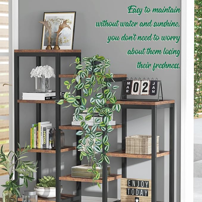 LOYWREE 2 Pack Fake Hanging Plants - Image 5