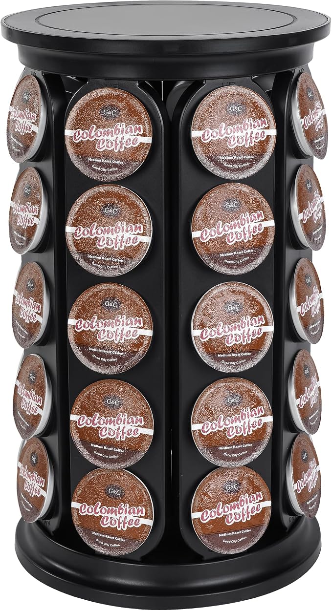 Coffee Pod Holder, Holds 40 K Cup Coffee Capsules, Large Capacity Round by JMBTLUS